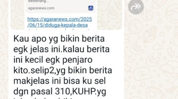 Tidak Terima Di Beritakan Kades Tanjung Mas Mulya Ancam Dan Menakut Nakuti Awak Media 