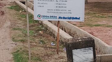 Pemerintah Desa Sidang Kurnia Agung Realisasikan Pembangunan Rabat Beton anggaran tahun 2025